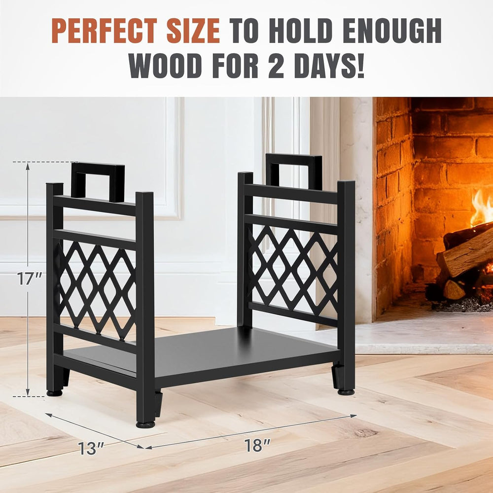 INNO STAGE Firewood Log Rack, Iron Wood Lumber Storage Holder for Fireplace