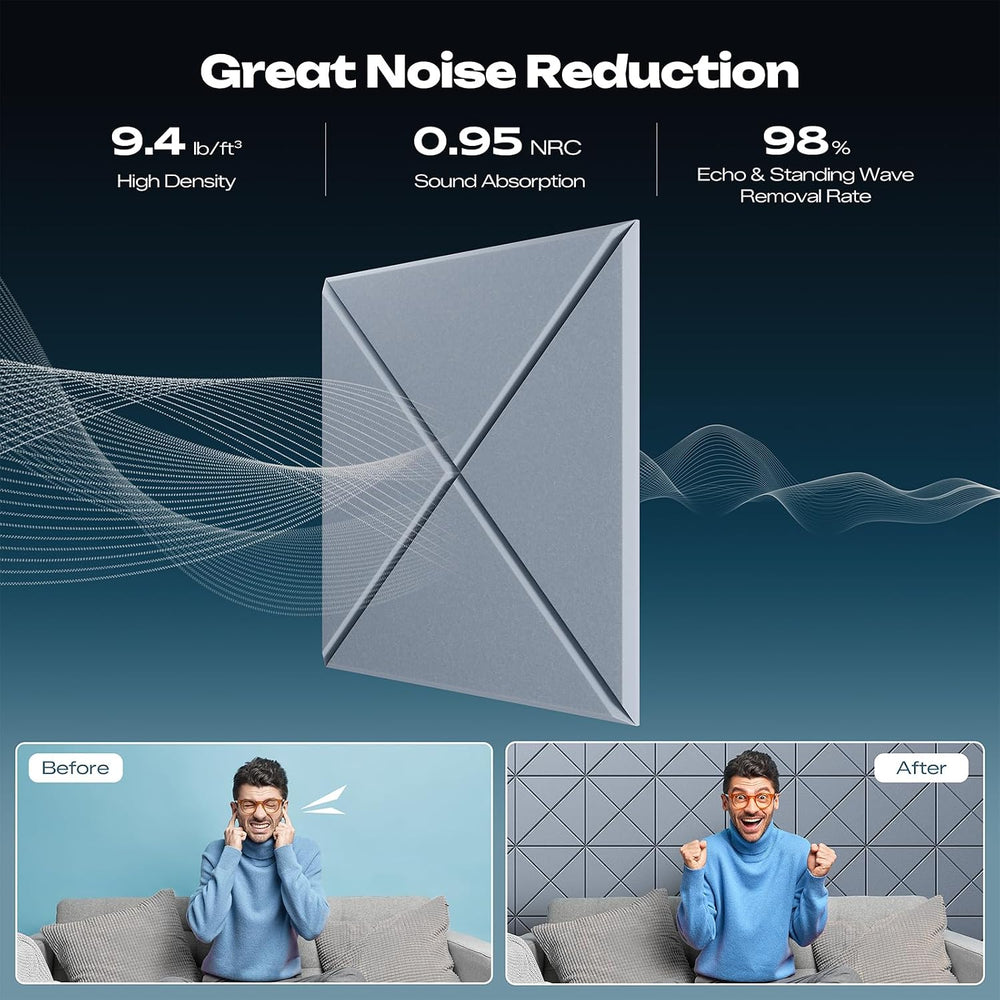 Sonicism 22 Pack X-Lined Acoustic Panels