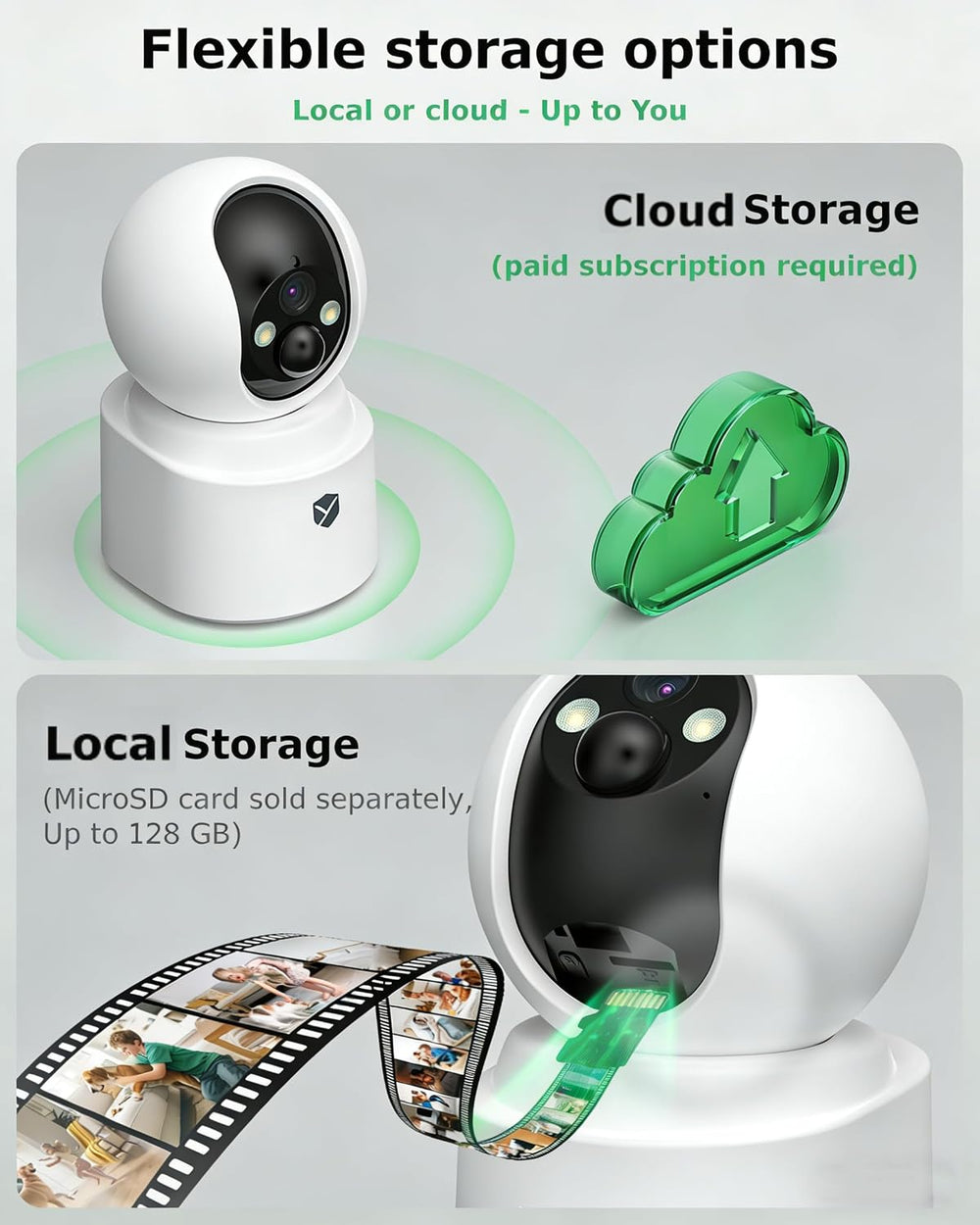 Battery Powered Indoor Camera Wireless for Home Monitoring