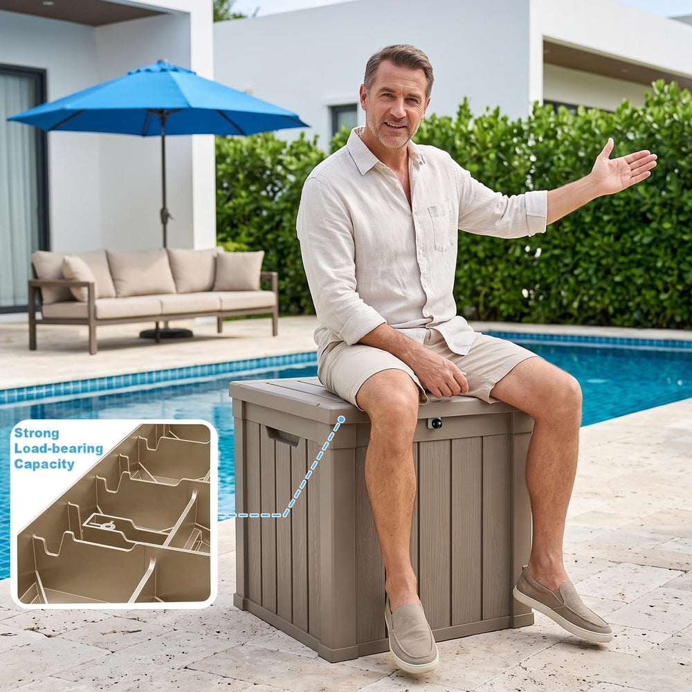 Deck Box Large Outdoor Storage for Patio Furniture, Outdoor Cushions, Garden ...