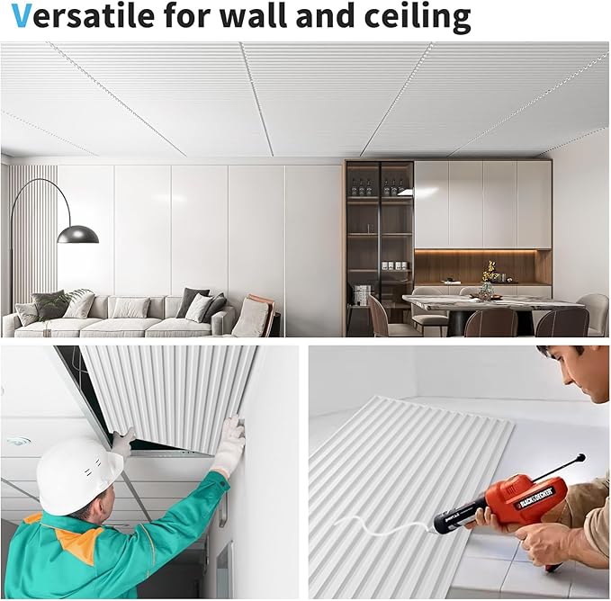 Art3d 6-Pack Slat Design 3D Wall Panels