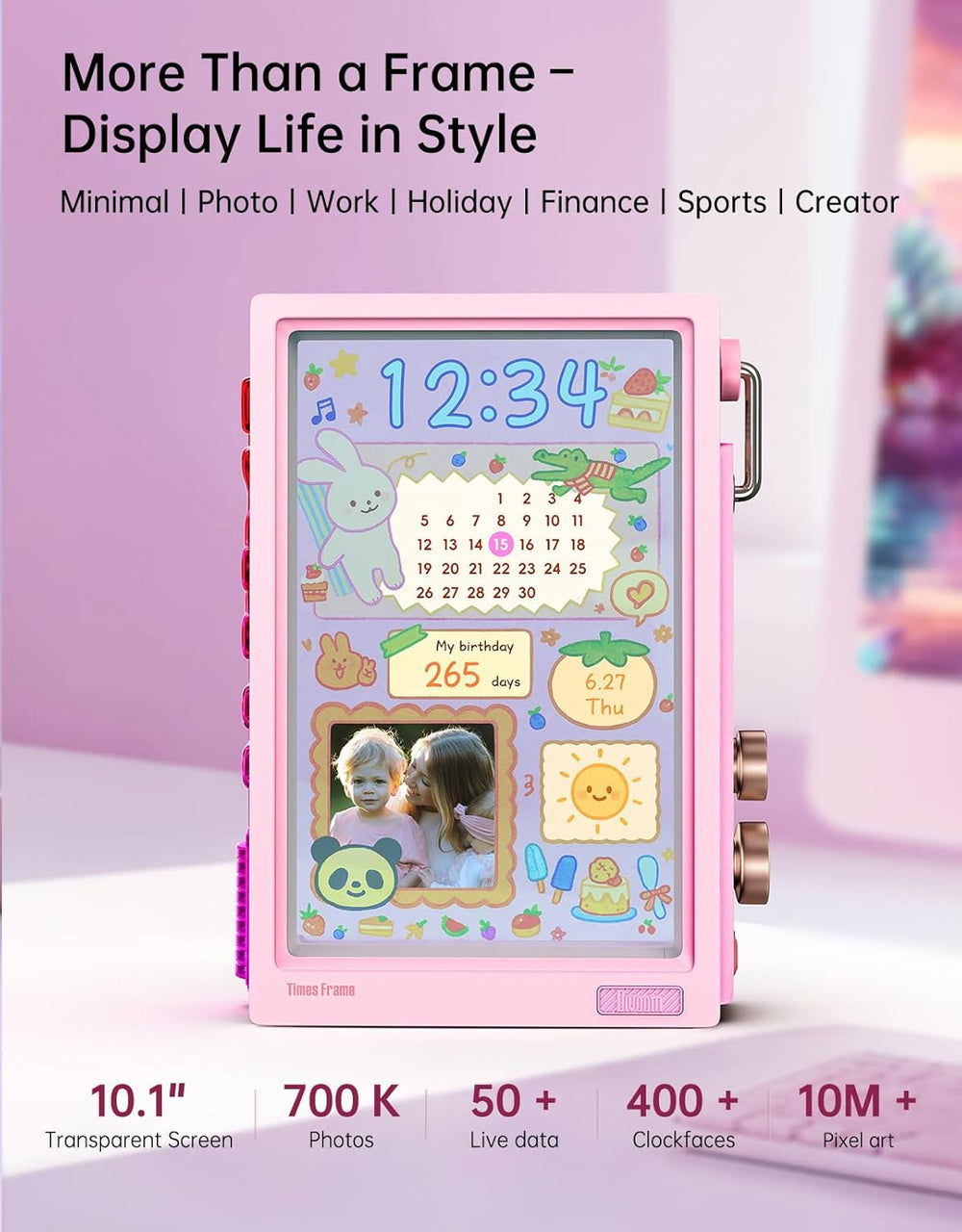 Divoom Times Frame 10.1-Inch WiFi Digital Picture Frame & Desk Display