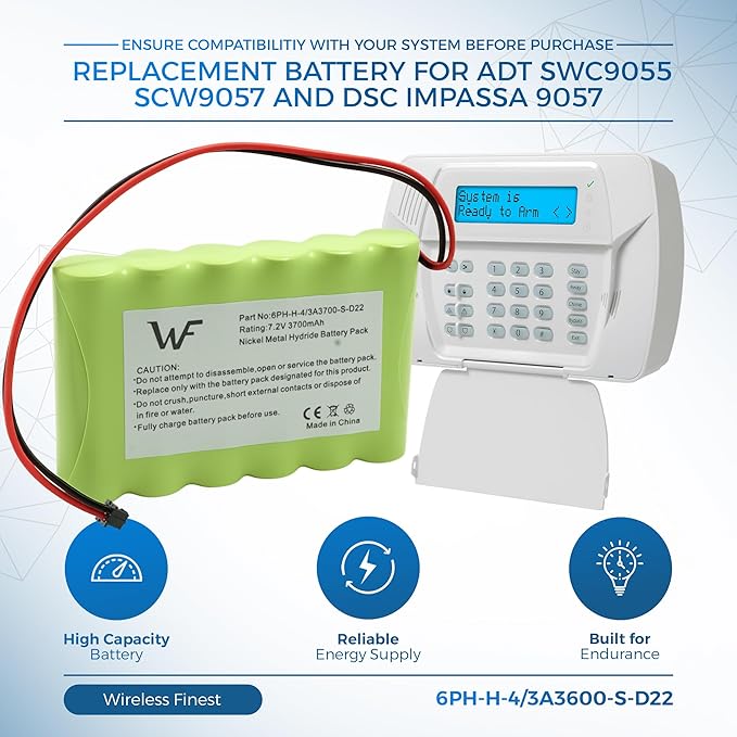 Replacement Battery+Tool for ADT DSC IMPASSA 9057 SCW9055 SCW9057 BH7236-SS