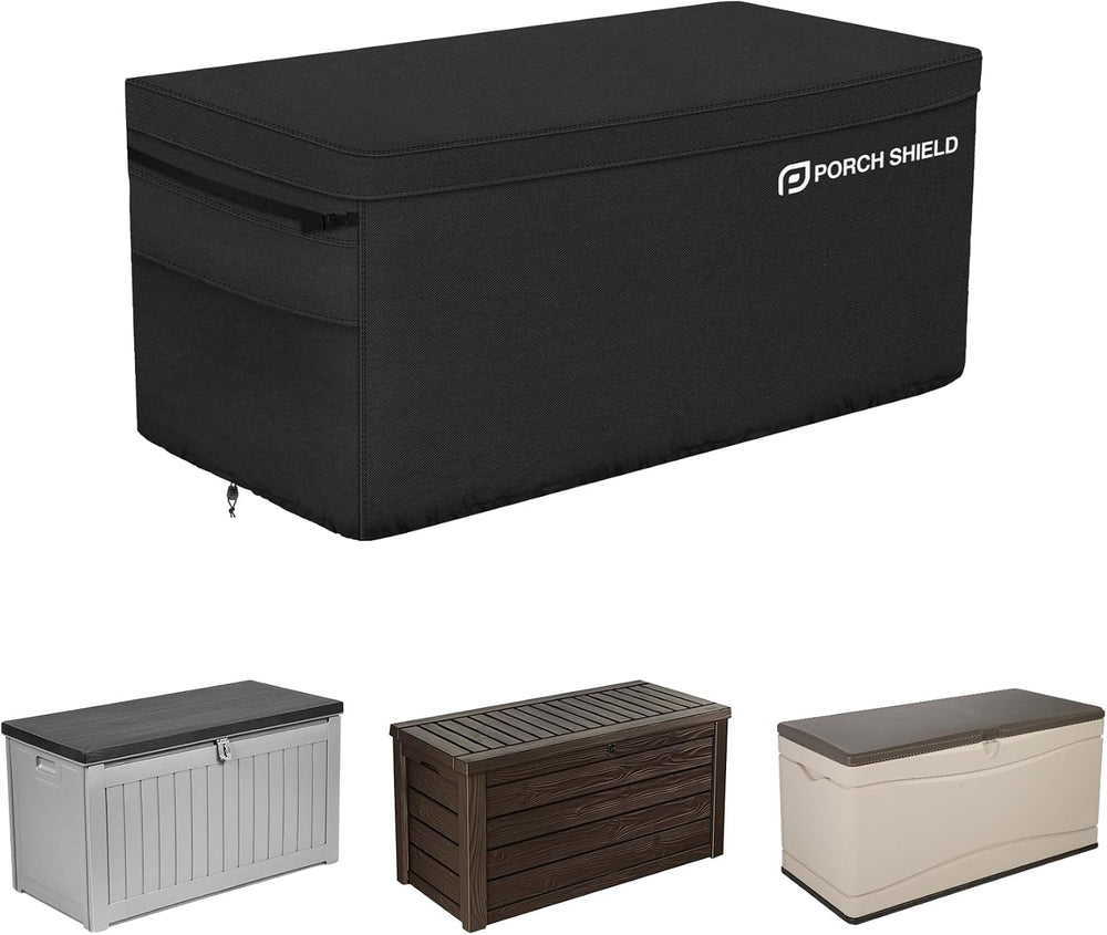 Porch Shield Patio Deck Box Cover (Upgrade), 62 x 29 x 28 inches, Black