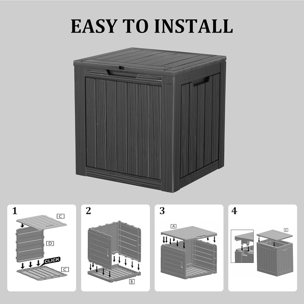 Outdoor Storage Box, 31 Gallon Deck Box Indoor and Outdoor Use, Waterproof Re...