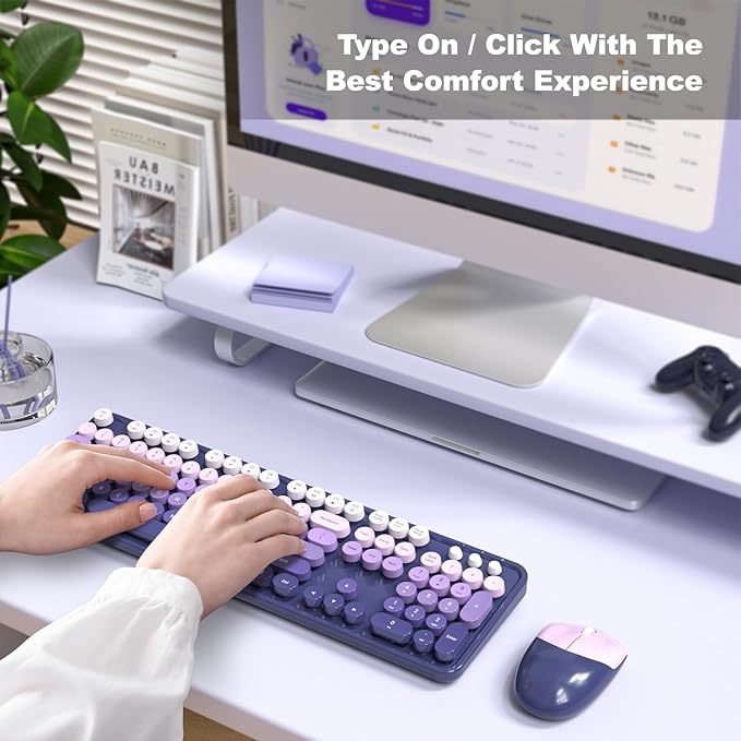 MOFII Wireless Keyboard and Mouse Combo, Full Size 2.4G Plug and Play