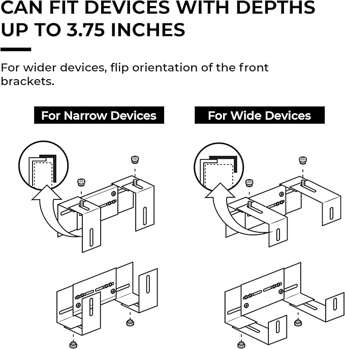 HumanCentric Adjustable Device Wall Mount, Cable Box and Modem Bracket