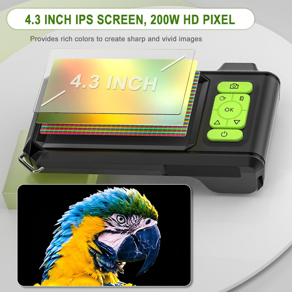 Dual Lens Borescope with Light, 1080P Industrial Endoscope Inspection Camera,...