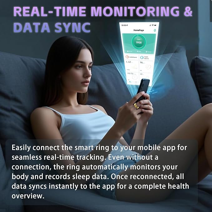 Health Fitness Tracker Ring for Women Men – Smart Ring