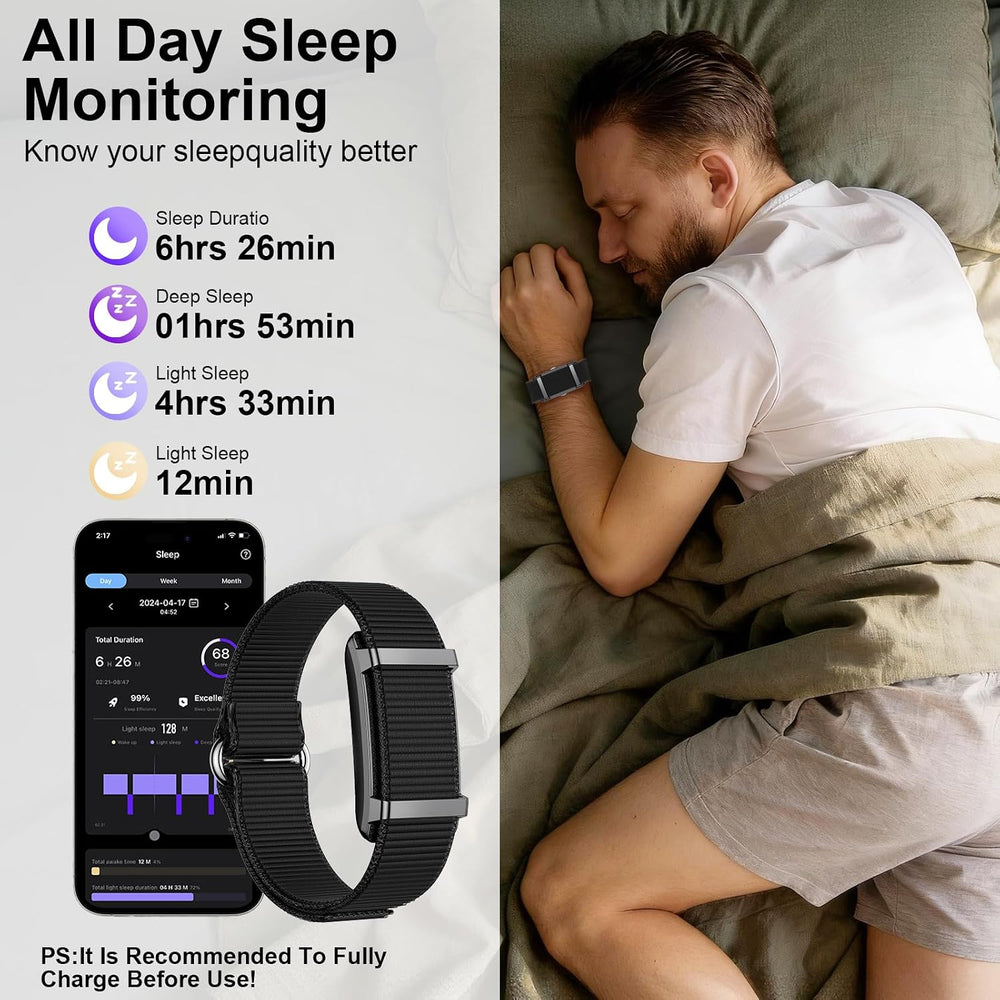 Smart Bracelet Fitness Trackers for Men Women, Smart Watch 24/7 Heart Rate Sl...