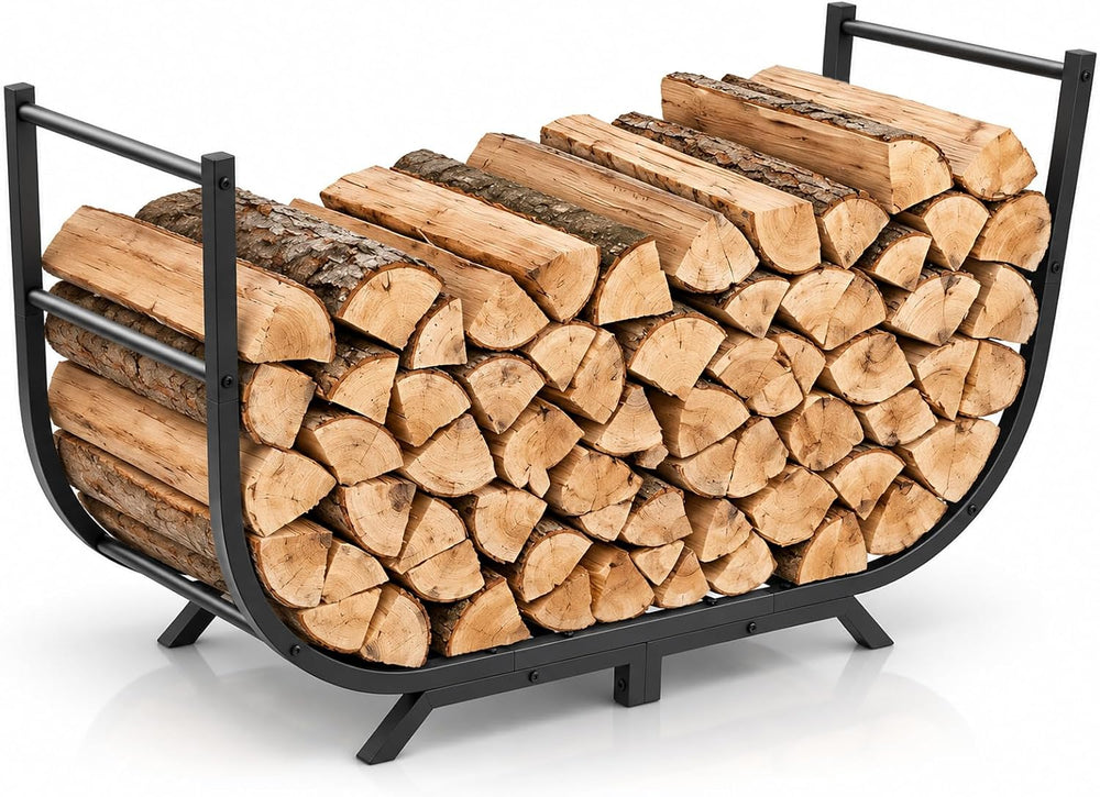 42 Inch Firewood Rack Outdoor Wood Storage Rack