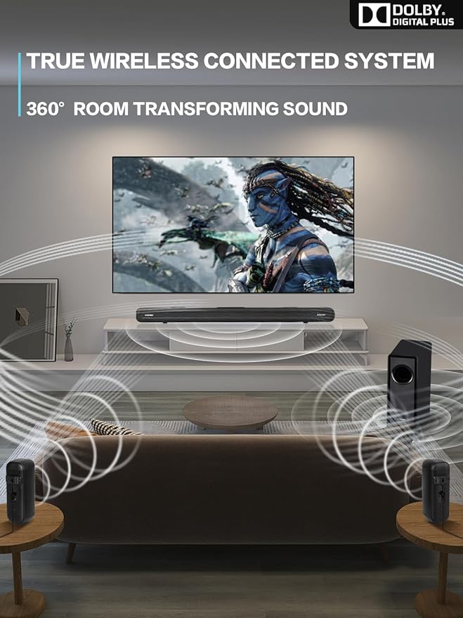 5.1 CH Surround Sound Bar with Dolby Audio, Sound Bars
