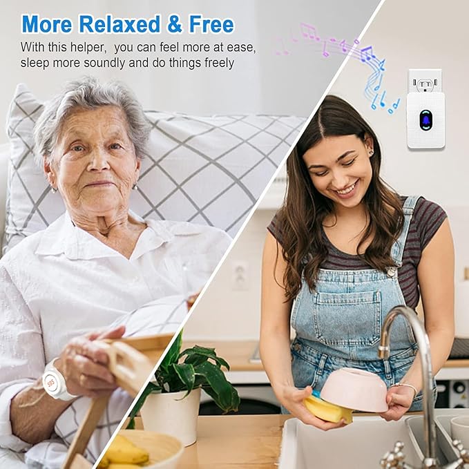 Daytech Wireless Caregiver Pager Call Button Elderly Nurse Alert System