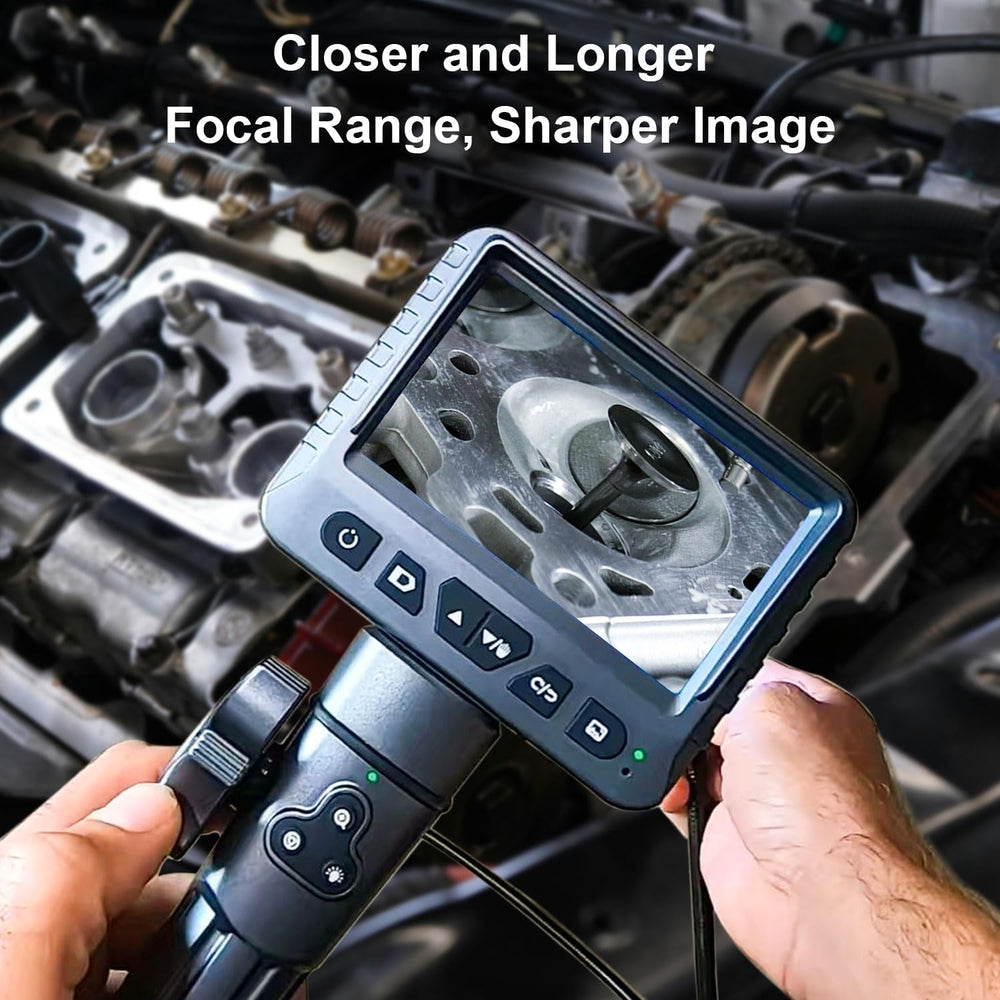 DXZtoz Two-Way Articulating Borescope with Light, 1080P Industrial Endoscope ...
