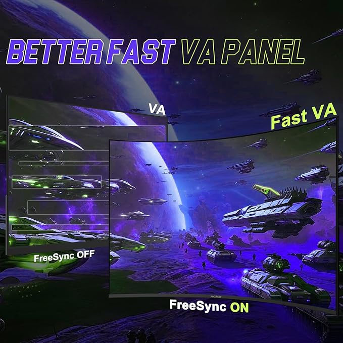 Amzfast 27 inch 240Hz Curved Gaming Monitor, FHD 1080P Monitor Gaming