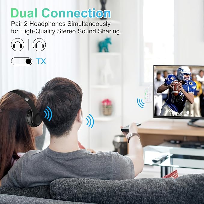 2026 Upgraded Pro Bluetooth 5.4 Transmitter Receiver, 2-in-1 Airplane Wireless