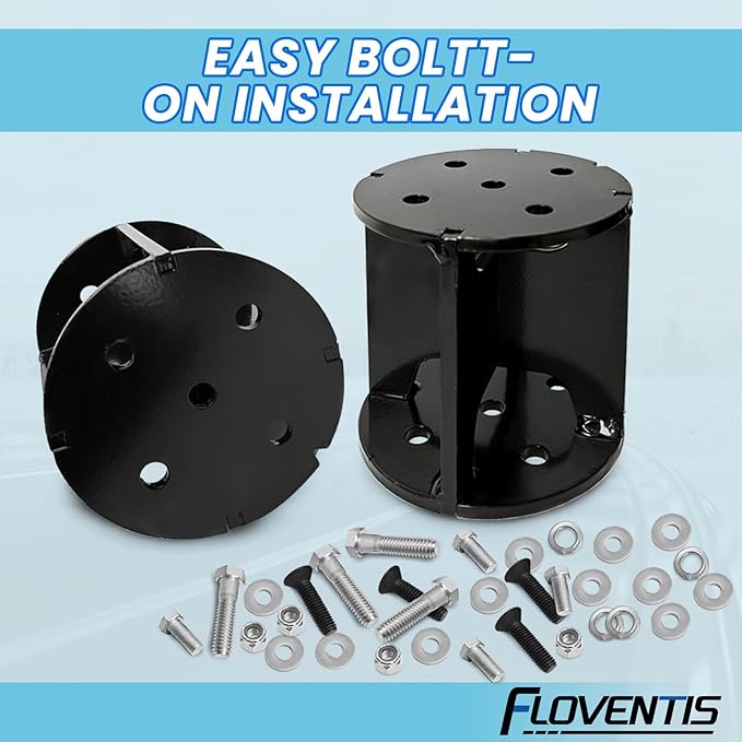FLOVENTIS 5" Straight Air Helper Spring Spacer, Heavy-Duty Steel Compatible