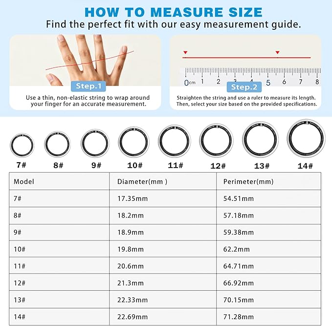S SECRETTOP Smart Ring for Women Men, Activity Tracker, Heart Rate Monitor