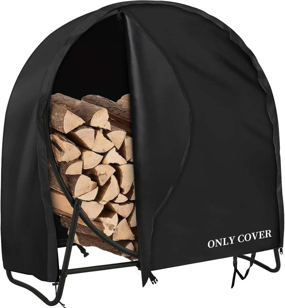 AKEfit 40 Inch Firewood Log Hoop Cover, Heavy Duty 600D Oxford Outdoor Waterp...