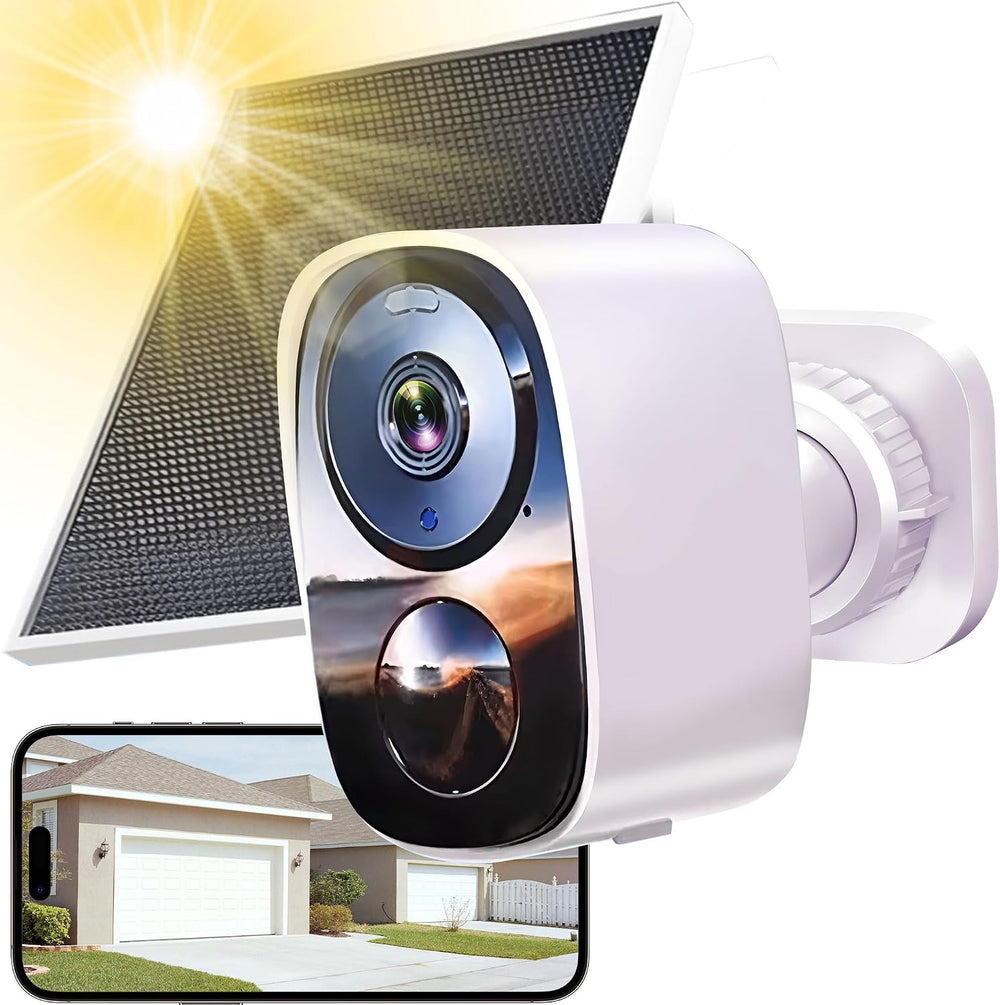HITELLARCAM 2026 Upgraded 2K Security Cameras Wireless Outdoor with Solar Pan...