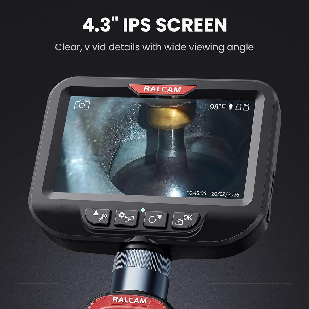 Ralcam 360° Articulating Borescope, 6.2mm/0.24in Slim Probe
