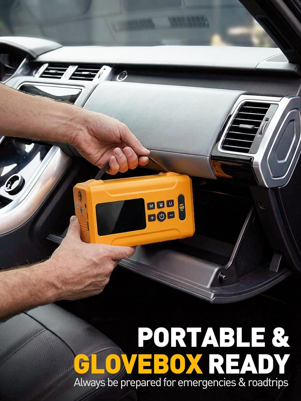 Tire Inflator Portable Air Compressor 160 PSI Air Pump for Cars 8000 mAh &amp...