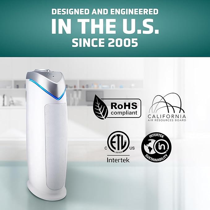 GermGuardian Air Purifier with HEPA 13 Filter, Removes 99.97% of Pollutants (...