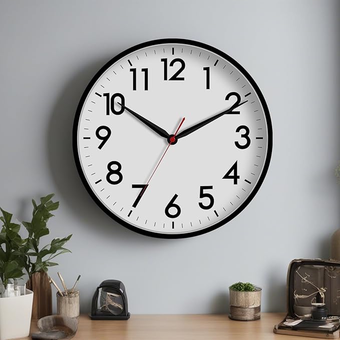 AKCISOT 16 Inch Wall Clock Large Silent Non-Ticking Wall Clocks Battery Operated