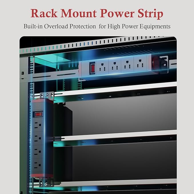 10 inch Rack Mount Power Strips PDU 4 Outlets
