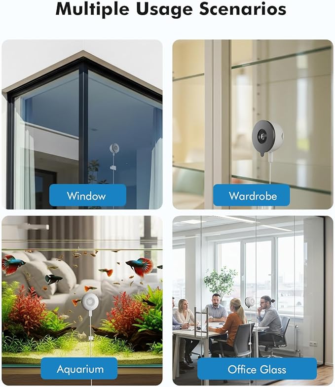 YesPano 3MP 2K Window Camera, 5G & 2.4GHz WiFi Indoor Camera (2 Pack)