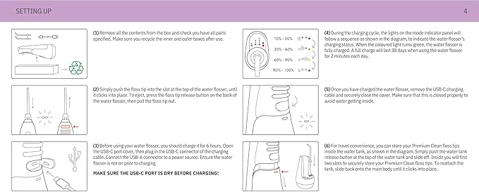 Ordo Water Flossers for Teeth, Cordless IPX7 Waterproof Oral Irrigator