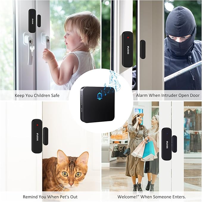 Wireless Door Chimes When Door Open Entry