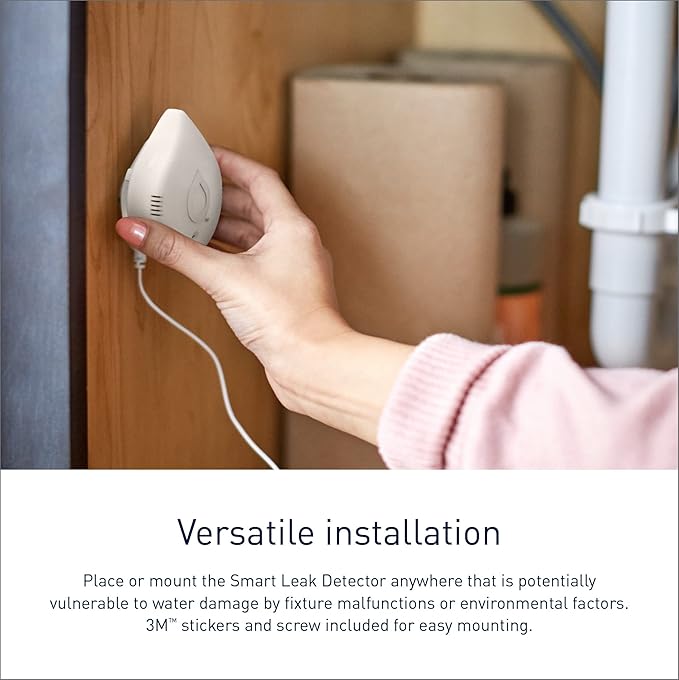 Moen White Flo Smart Water Leak Detector, Water Sensor Alarm (3 pcs)