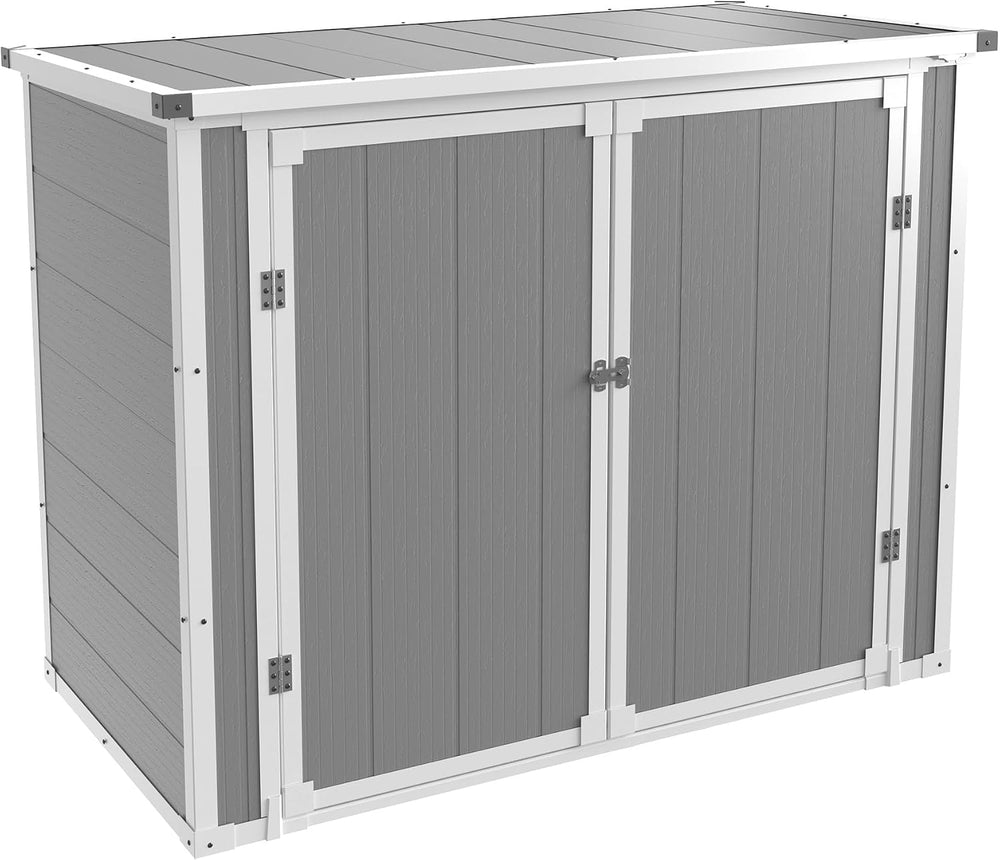 Storage Shed Outdoor Weatherproof Resin Storage Shed with Floor 41 Cu.Ft