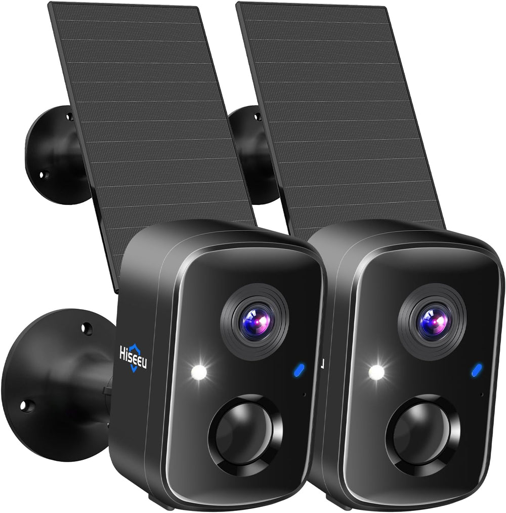 Hiseeu Security Cameras Wireless Outdoor, PIR/AI Motion Detection, Waterproof