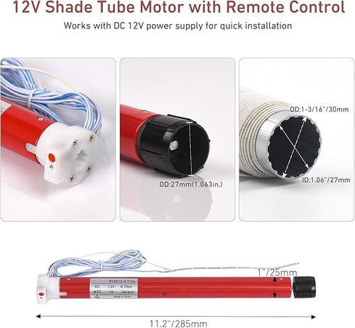 1-3/16inch RV Electric Roller Shade Replacement Motor