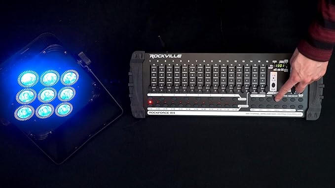 Rockville ROCKFORCE W4 384 Channel Wireless DMX Lighting Controller, MIDI