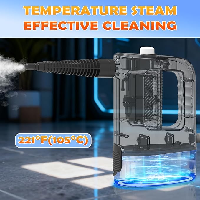 Steam Cleaner, 3-Level Adjustable Handheld Steam Cleaner, 15s Heat-Up, 400ML ...
