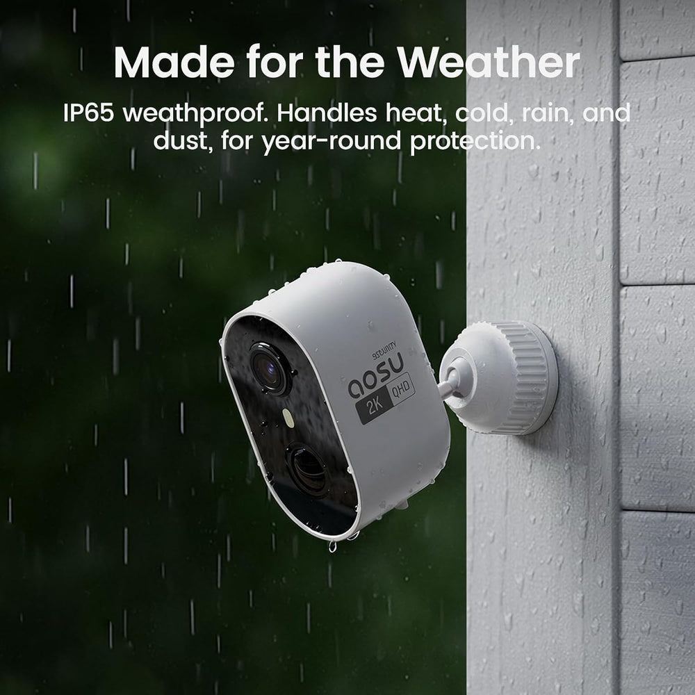 aosu 2K Battery Security Cameras Wireless Outdoor System, 6-Cam-Kit