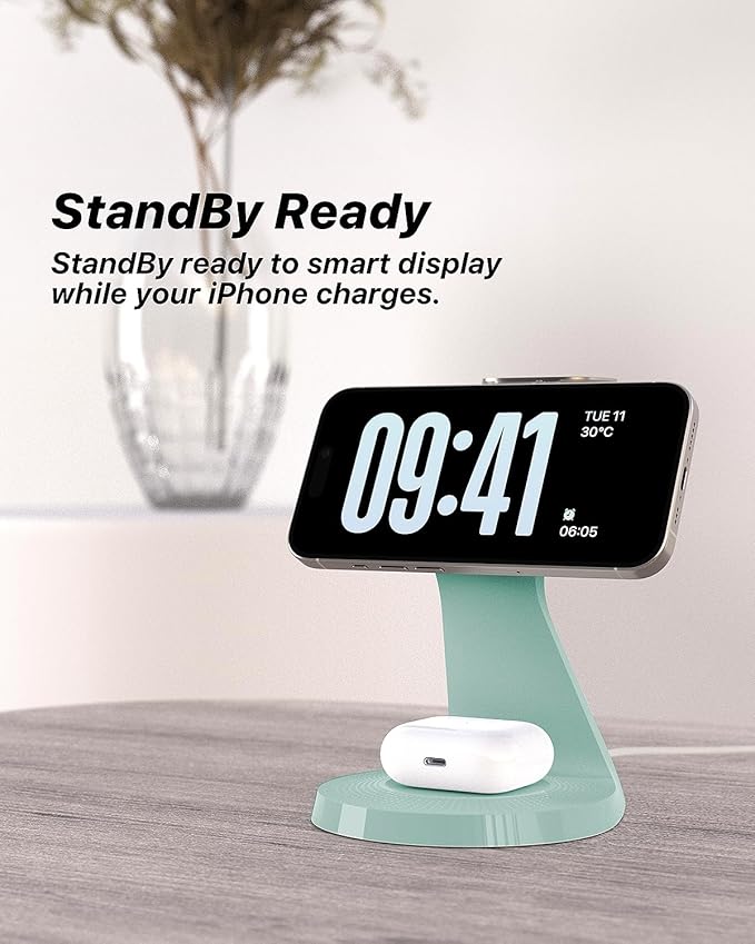 3 in 1 Charging Station for Apple Devices, Mag-Safe Charger Stand Fast Charging
