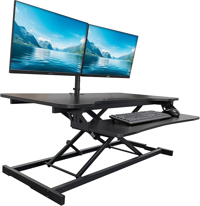 Rocelco 43" Height Adjustable Standing Desk Converter