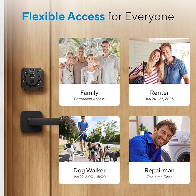 ULTRALOQ Bolt Fingerprint WiFi Smart Lock, Works