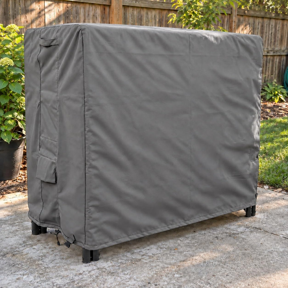 Firewood Rack Cover 4ft Waterproof, Outdoor Log Rack Cover with Easy-Load Fro...