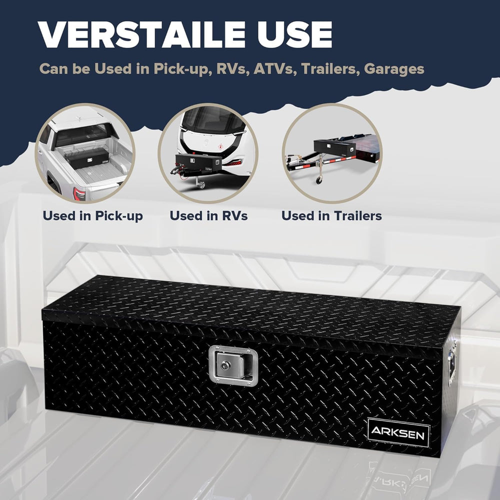 ARKSEN 39" x 13" x 10" Truck Bed Tool Box, Heavy Duty Storage ...