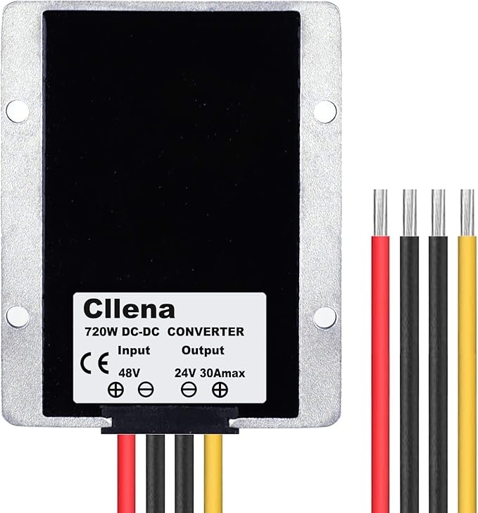Cllena DC 48V Step Down to 24V 30A 720W Voltage Reducer Converter, Waterproof