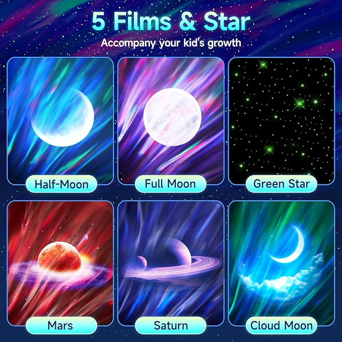Northern Galaxy Light Projector, 300+Modes & 5 Films Star Projector, 15 W...