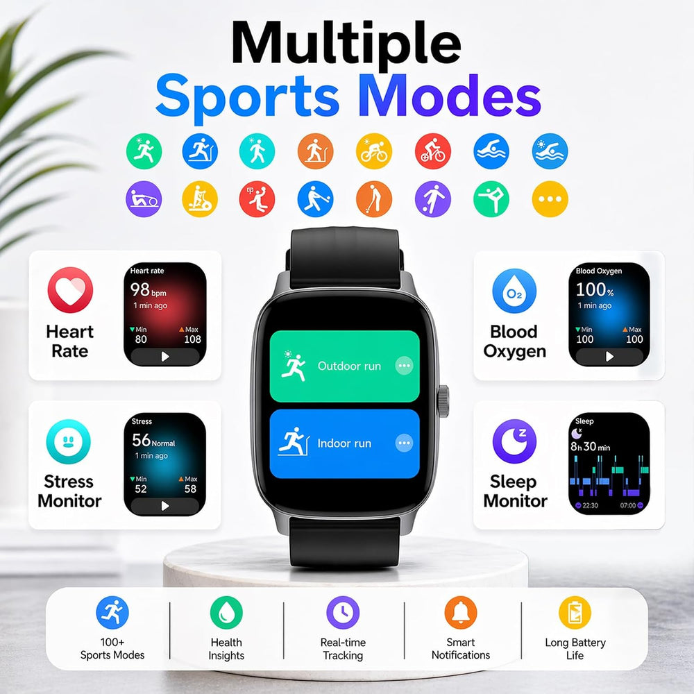 Pedometer Watch Senior Friendly No App No Phone Required, Activity Tracker