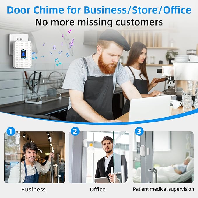 Daytech Wireless Door Chime System - 800ft Long Range