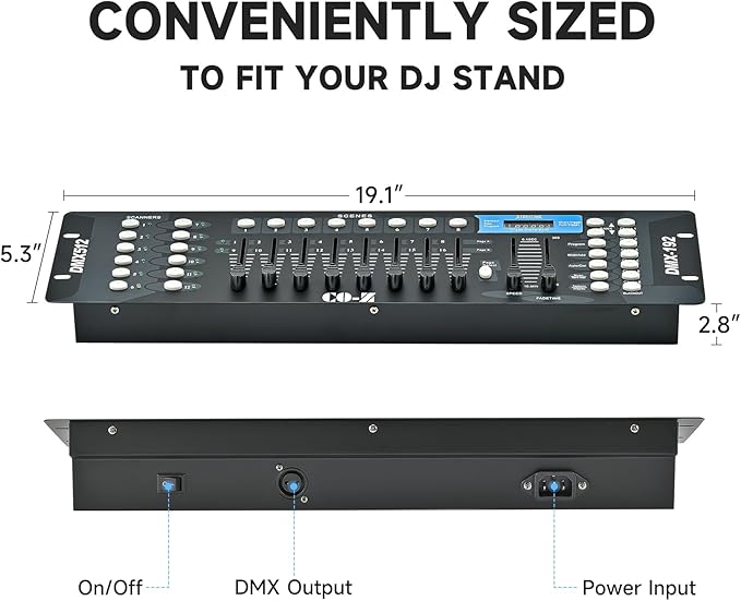 CO-Z 192 DMX 512 Stage DJ Light Controller Lighting Mixer Board Console