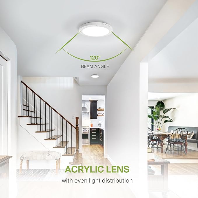 ASD LED 12" Round Flush Mount Ceiling Light Fixture, Low Profile Surface...